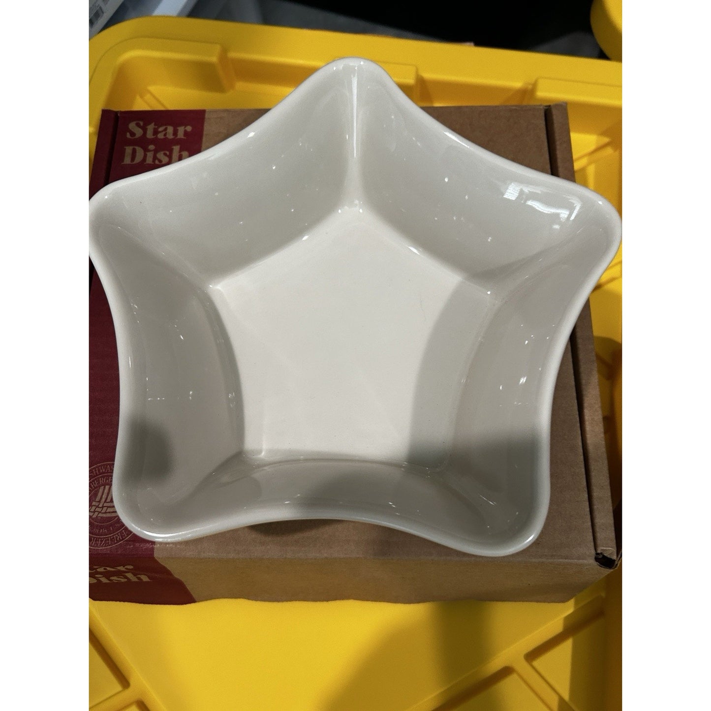 Longaberger Woven Traditions Pottery Large Star Serving Baking Dish 9.5" NEW