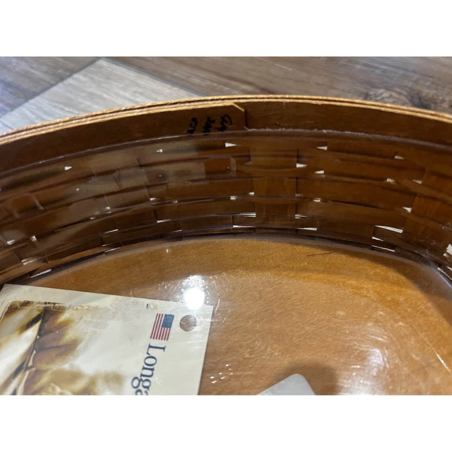 Longaberger Super Bowl XLIV football basket with lid & protector