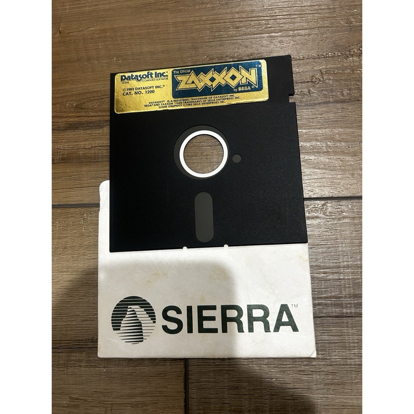 The Official Zaxxon Sega Apple II II+ IIE 1983 Datasoft 5.25 Floppy Disk Vintage