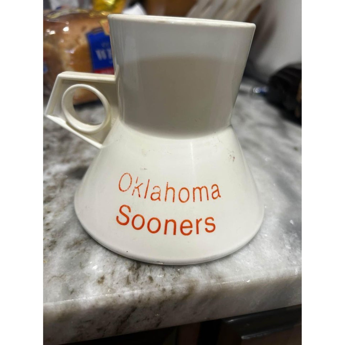Vintage Oklahoma Sooners travel coffee mug