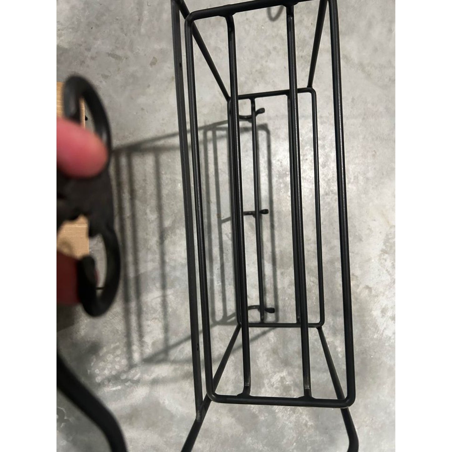 Longaberger Foundry Wrought Iron Envelope Basket Rack with 3 Hooks Made in USA