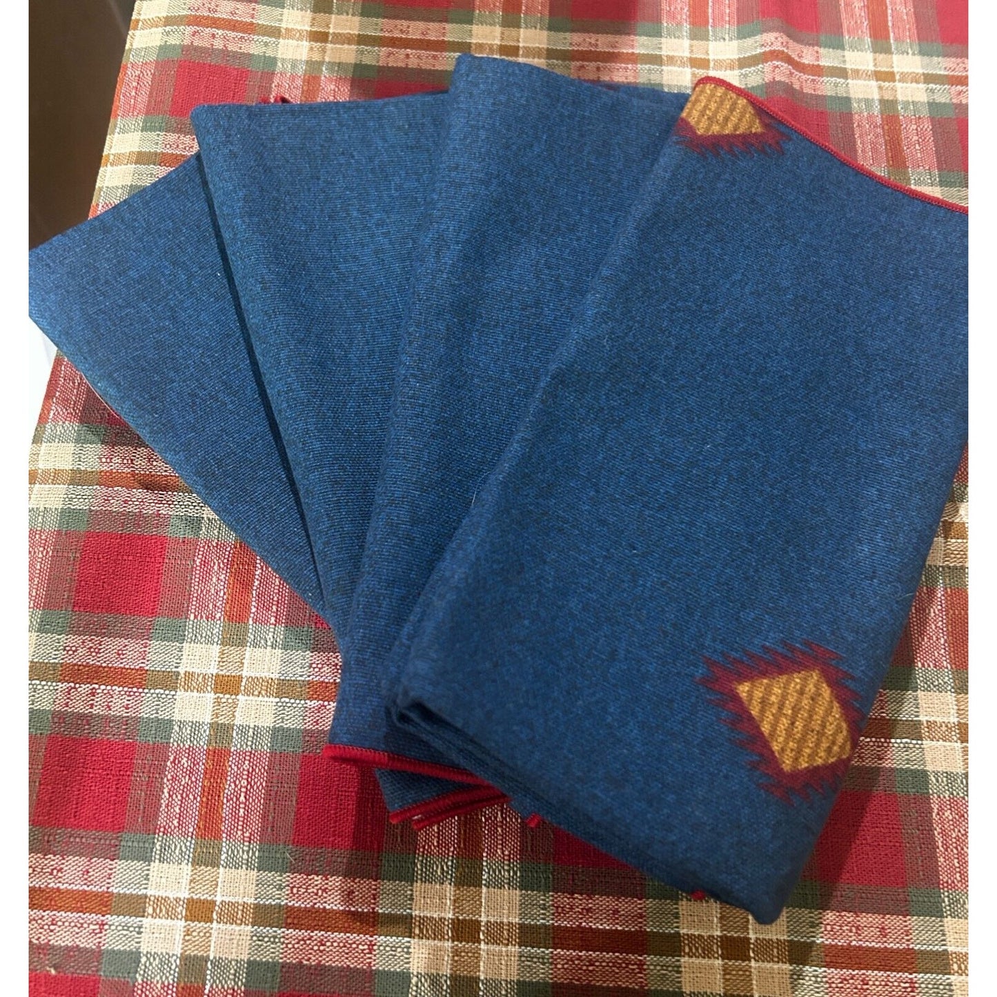 Longaberger Baskets SUNSET Napkins Squares fabric NEW 4 pack