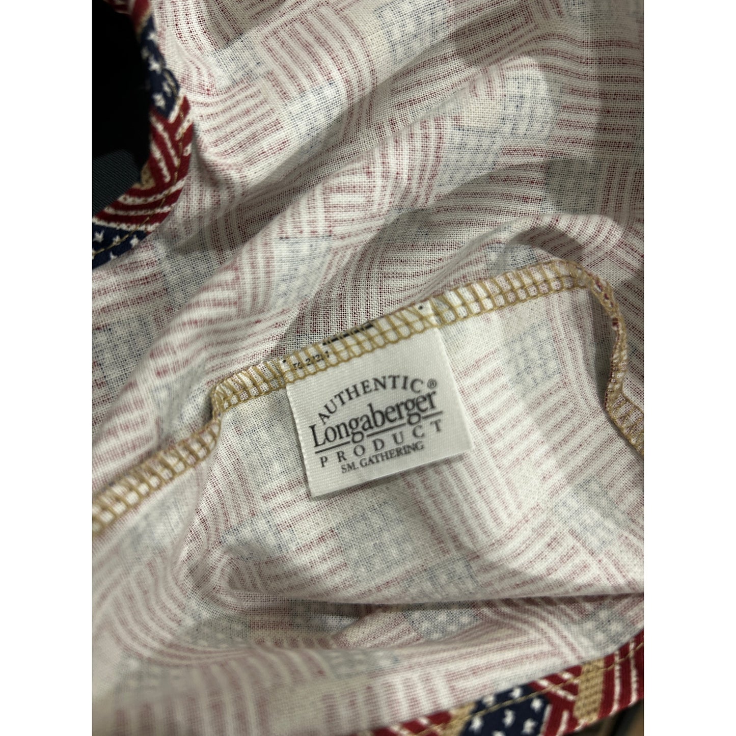 Longaberger Small Gathering Linerm OLD GLORY PATRIOTIC FLAG NEW