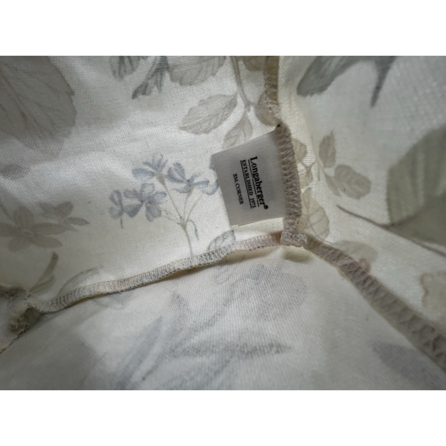 Longaberger Botanical Fields Liner for Small Corner Basket Counter Top 2 level