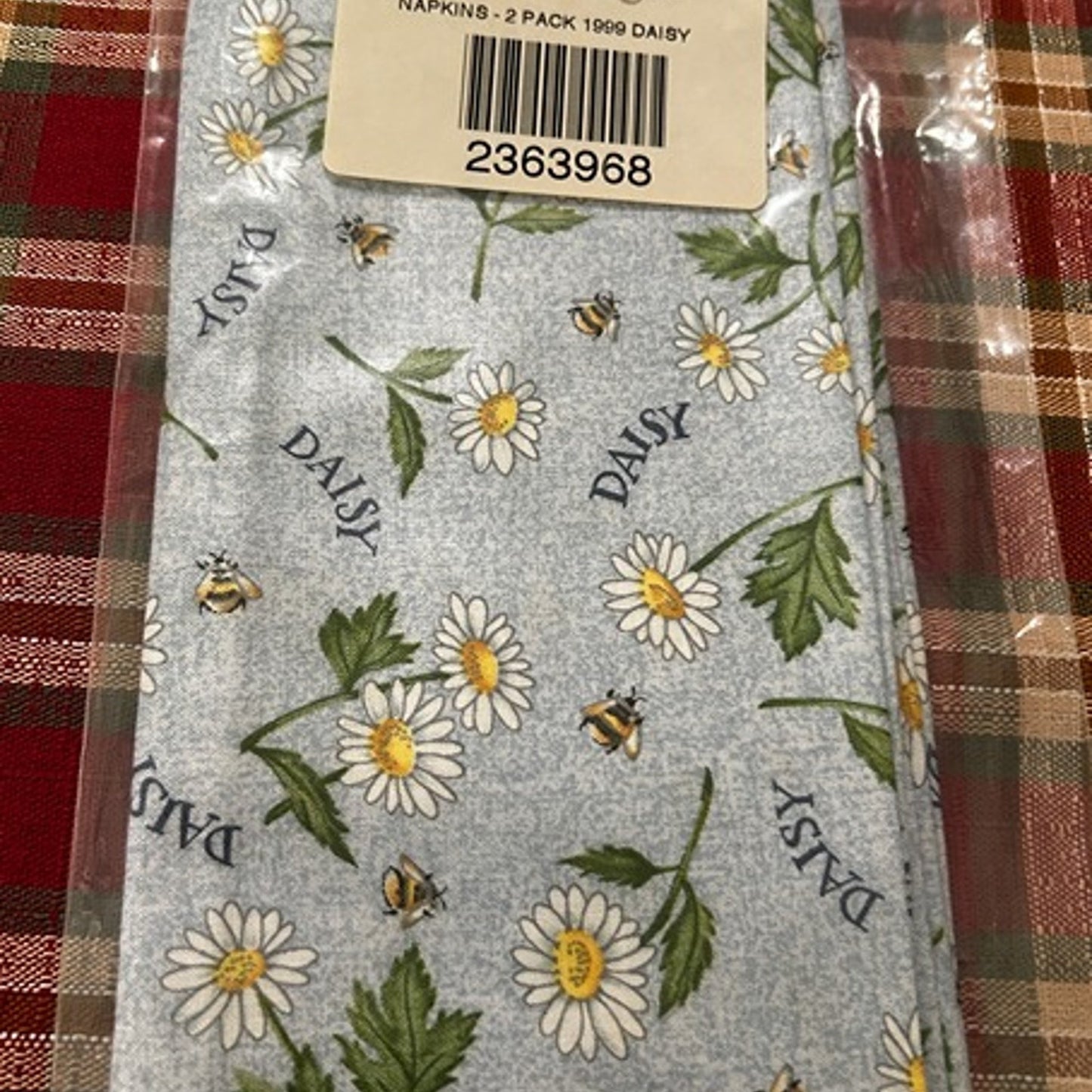 Longaberger Baskets Daisy Napkins Set of 2 Fabric NEW floral