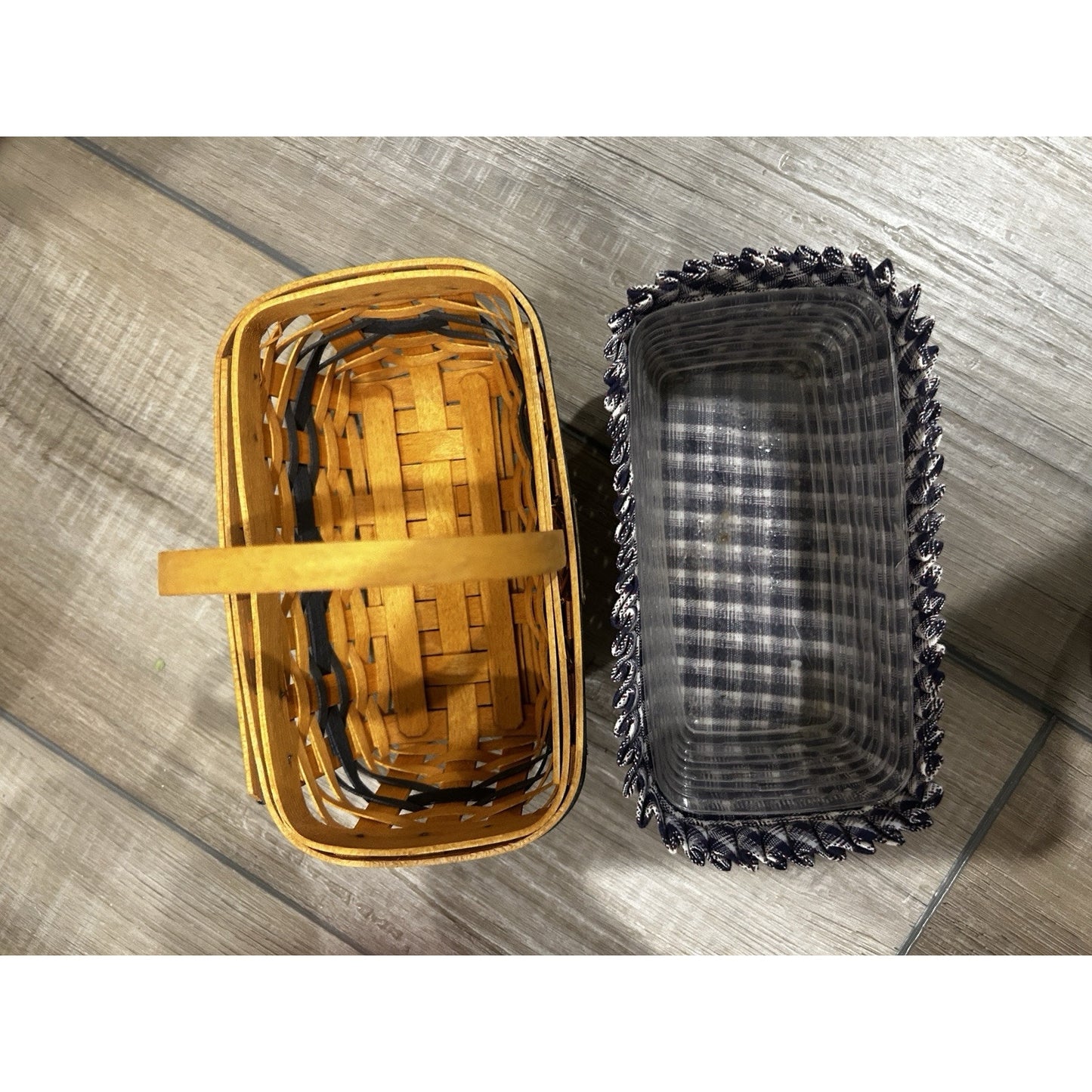 Longaberger JW Collection 2003 miniature Easter basket Combo