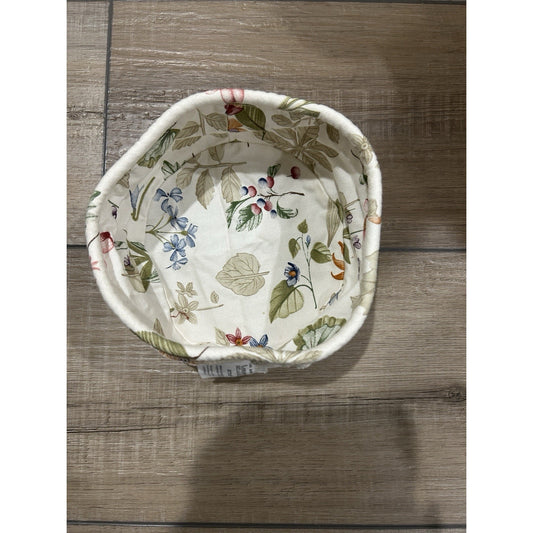 Longaberger BUTTON Basket Liner Botanical Fields floral fabric