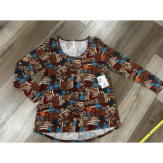 Lularoe Lynnae Top M NWT Hot Dog Hamburger Summer Picnic BBQ July 4th Shirt NEW