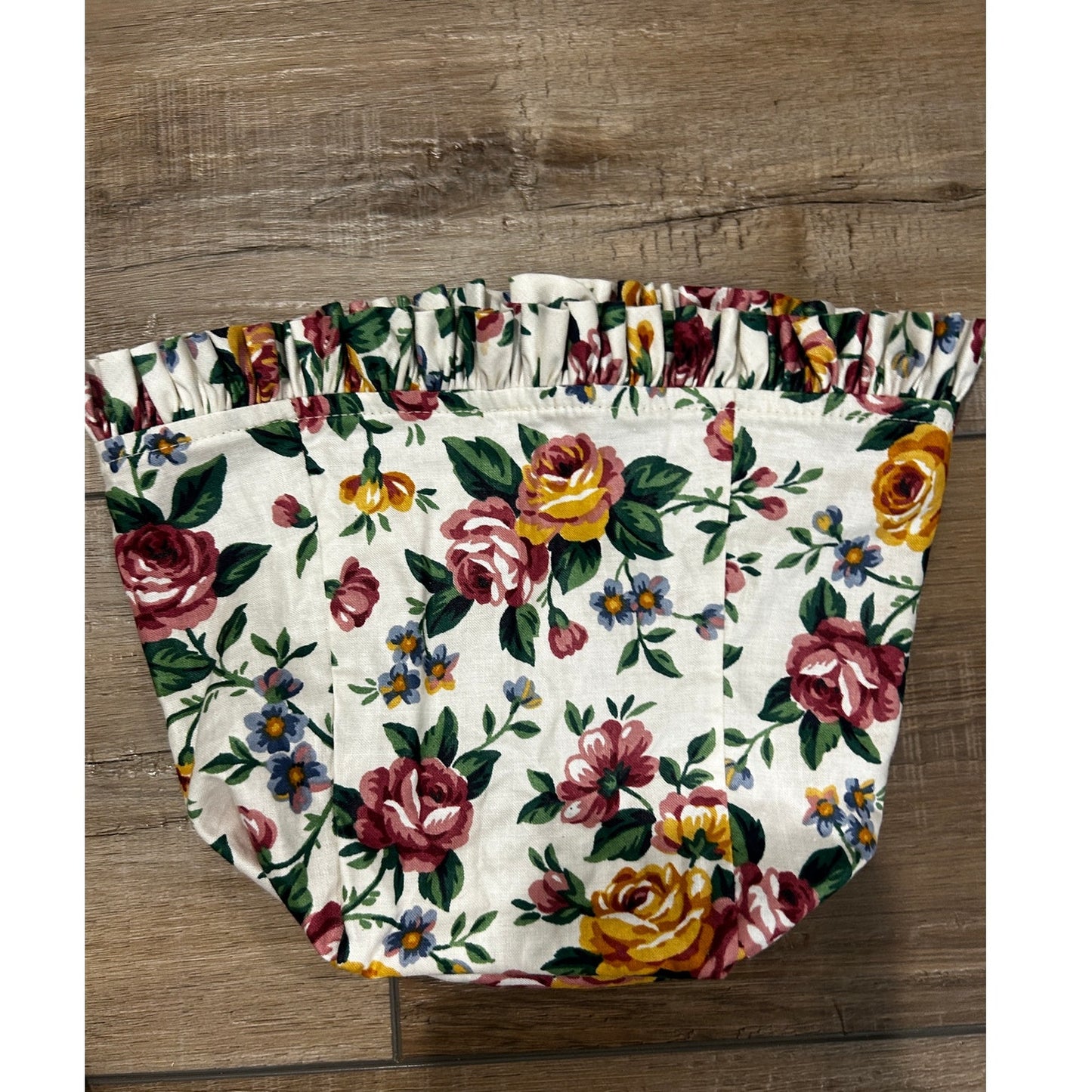 Longaberger TALL TISSUE Basket Liner GARDEN SPLENDOR ROSE floral Fabric