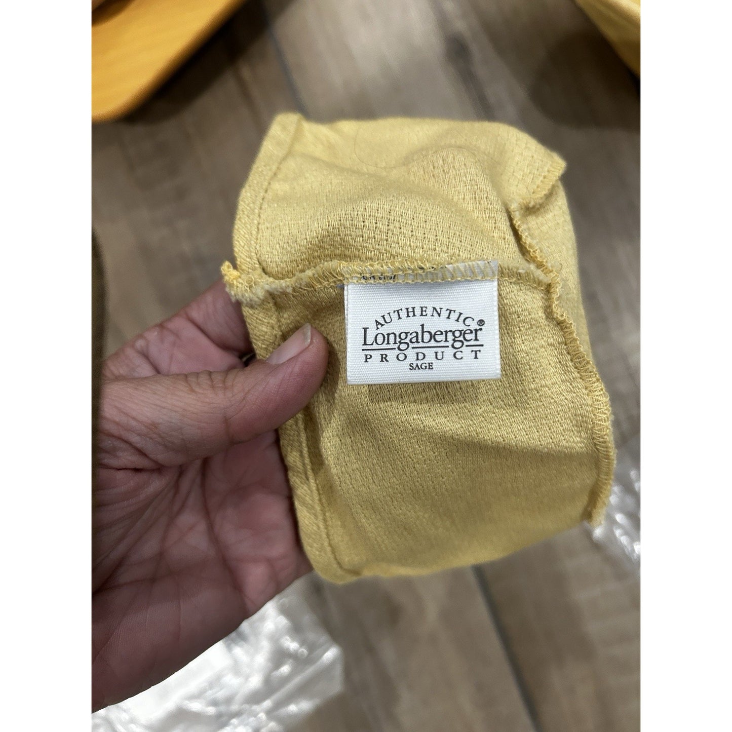 Longaberger Sage Booking Basket Liner - Butternut