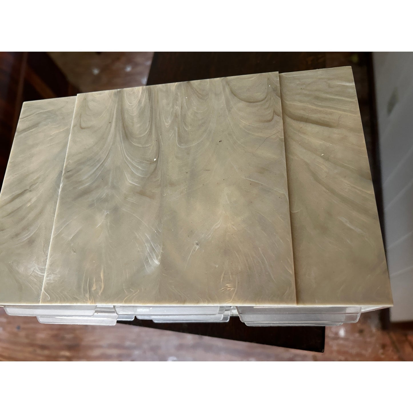 Vintage Acro-Mills 9-Drawer Marbled Bakelite Storage Box