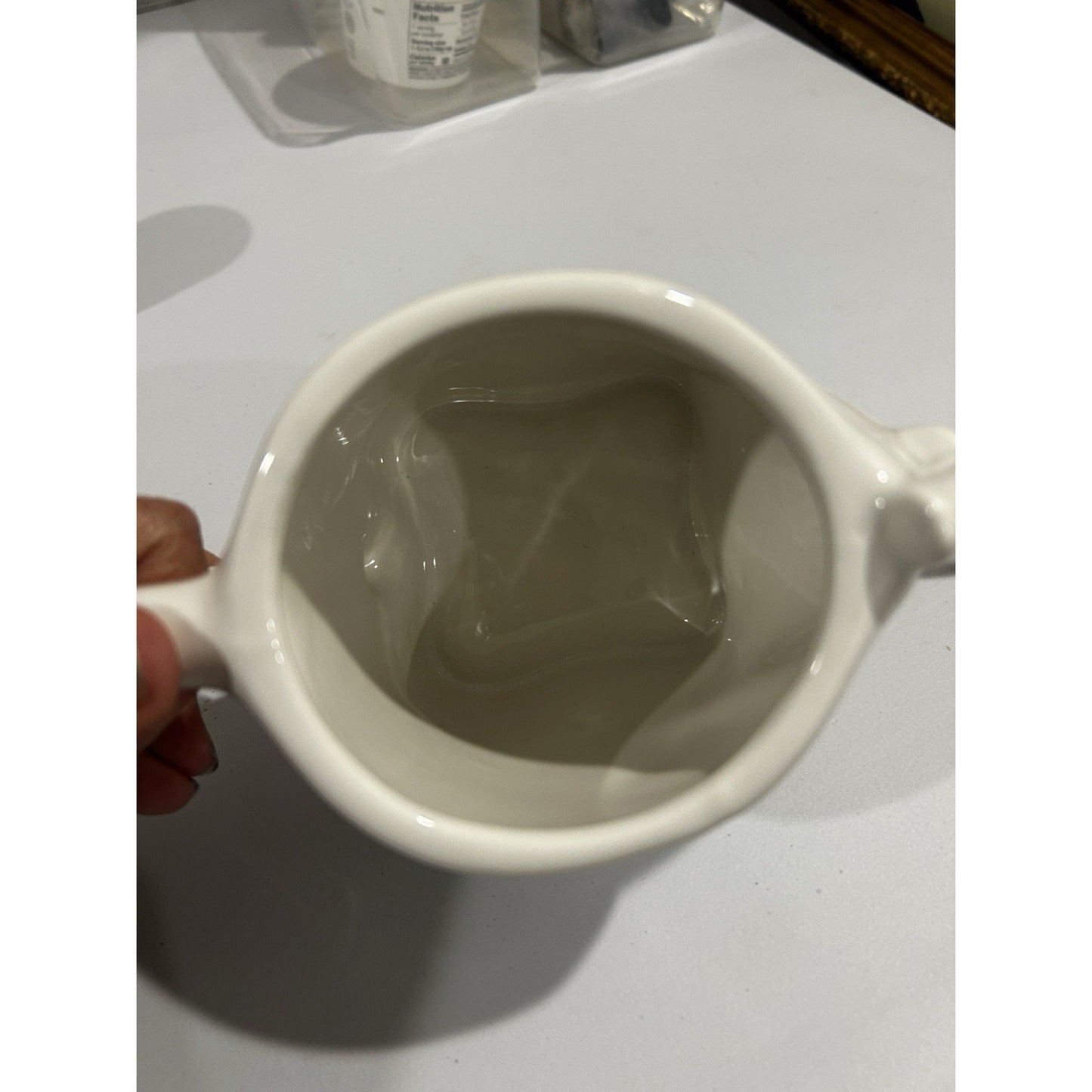 White Elephant Coffee Tea Mug Large Ceramic planter gift NEW trunk up