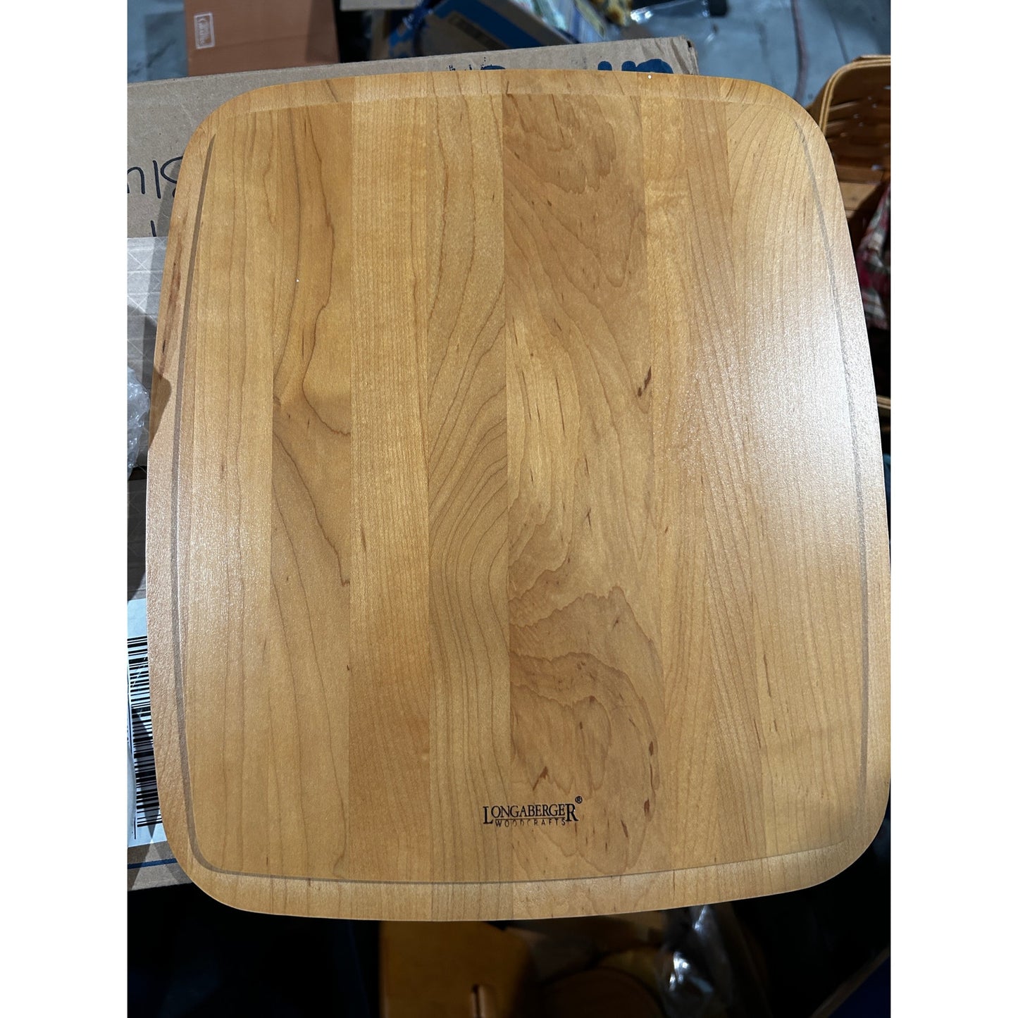 Longaberger Paper Tray Medium Bin Basket Woodcrafts Lid 12"x14.5 Classic