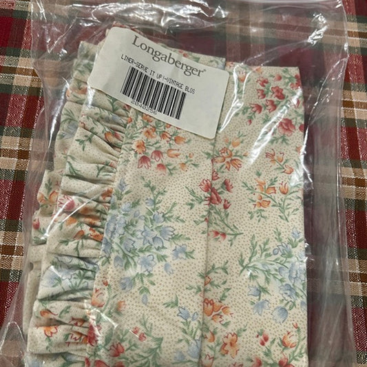 Longaberger Vintage Blossoms SERVE IT UP Basket Liner Serving tray NEW floral