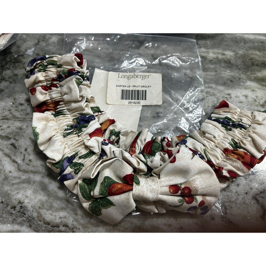 Longaberger Basket Garter Large Fruit Medley New In Pkg Retired Rare!
