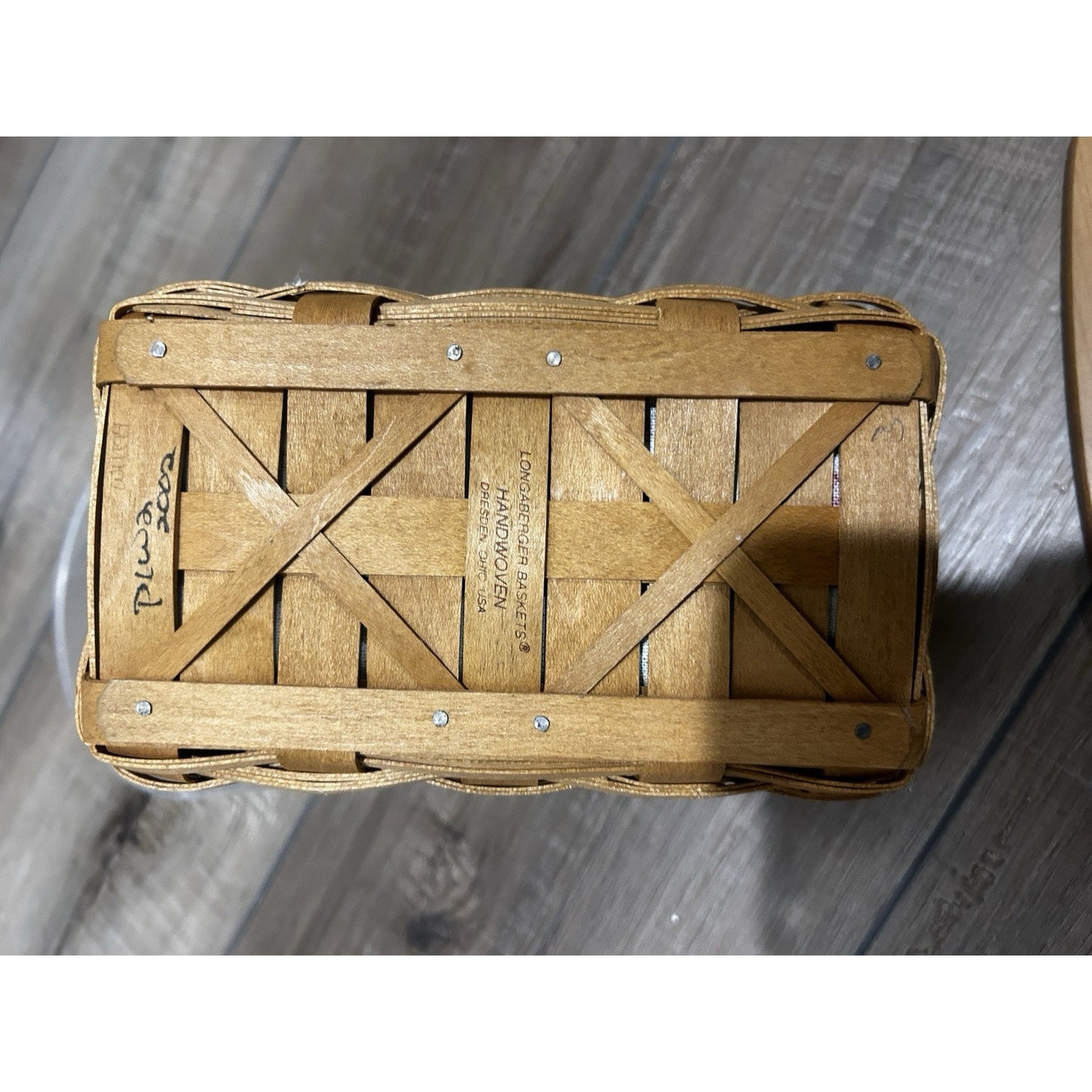 Longaberger 2002 Tree Trimming Collection Treats Basket with lid liner protector