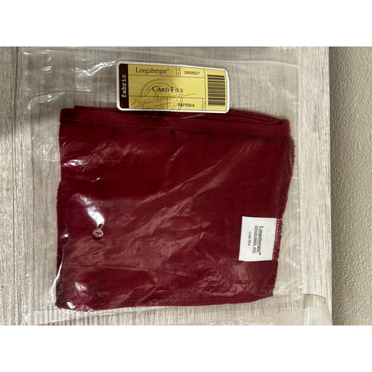 Longaberger Liner CARD FILE paprika red NEW
