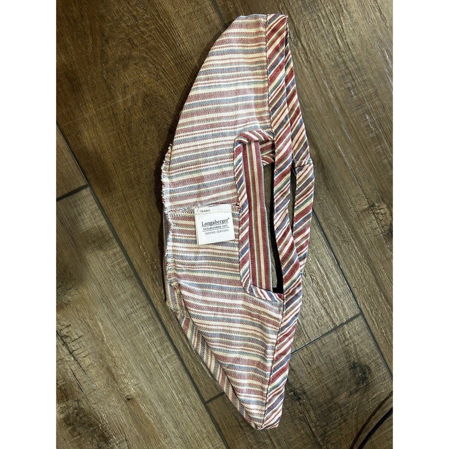 Longaberger Market Stripe Liner for Round Serving Tray Basket