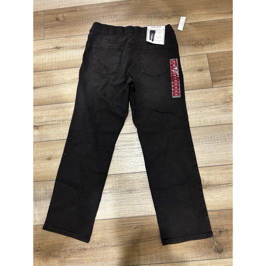Nine West Women's Heidi Pull On Straight Pants Size 14 Black Jeans NEW Stretch