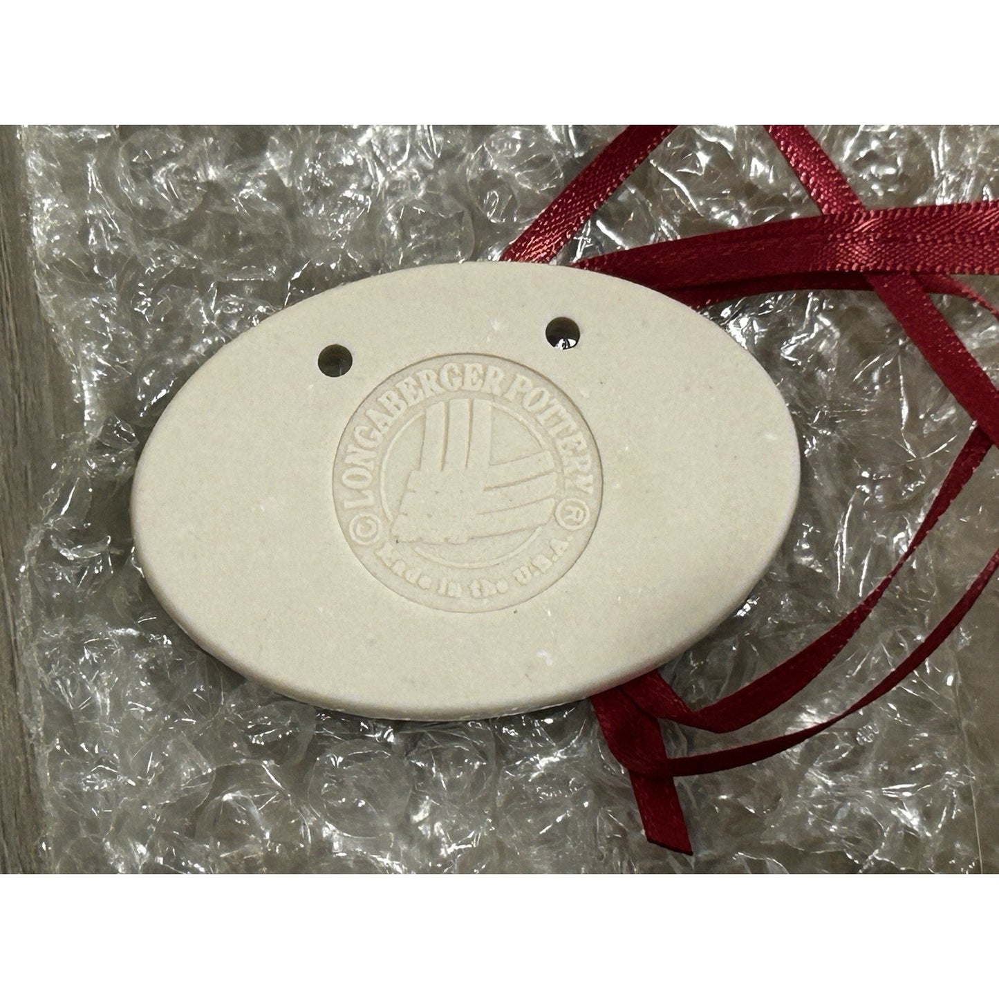 Longaberger Happy Easter Basket Tie-On Pottery NEW Roses Floral