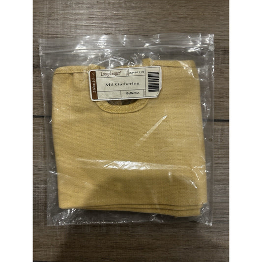 Longaberger Medium Gathering Basket Liner Butternut yellow fabric NEW