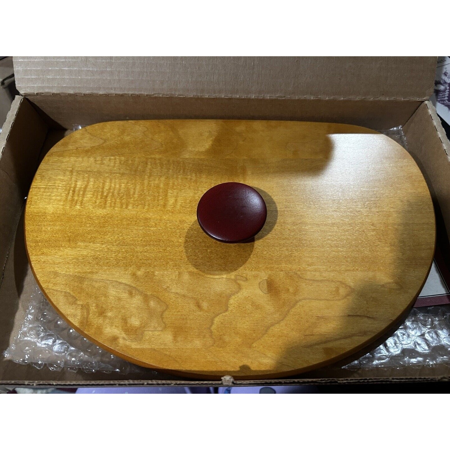 LONGABERGER BASKET Hostess WINTER WISHES LID Red Knob Christmas NEW