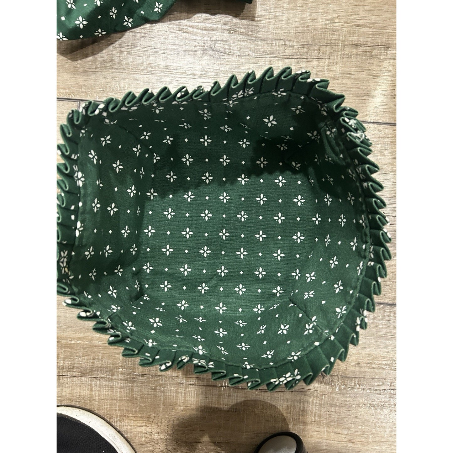 Longaberger LARGE Berry Basket Liner Heritage Green Fabric