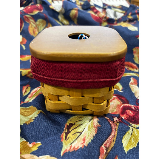 Longaberger Clip keeper basket paprika red liner for paper clips clipkeeper
