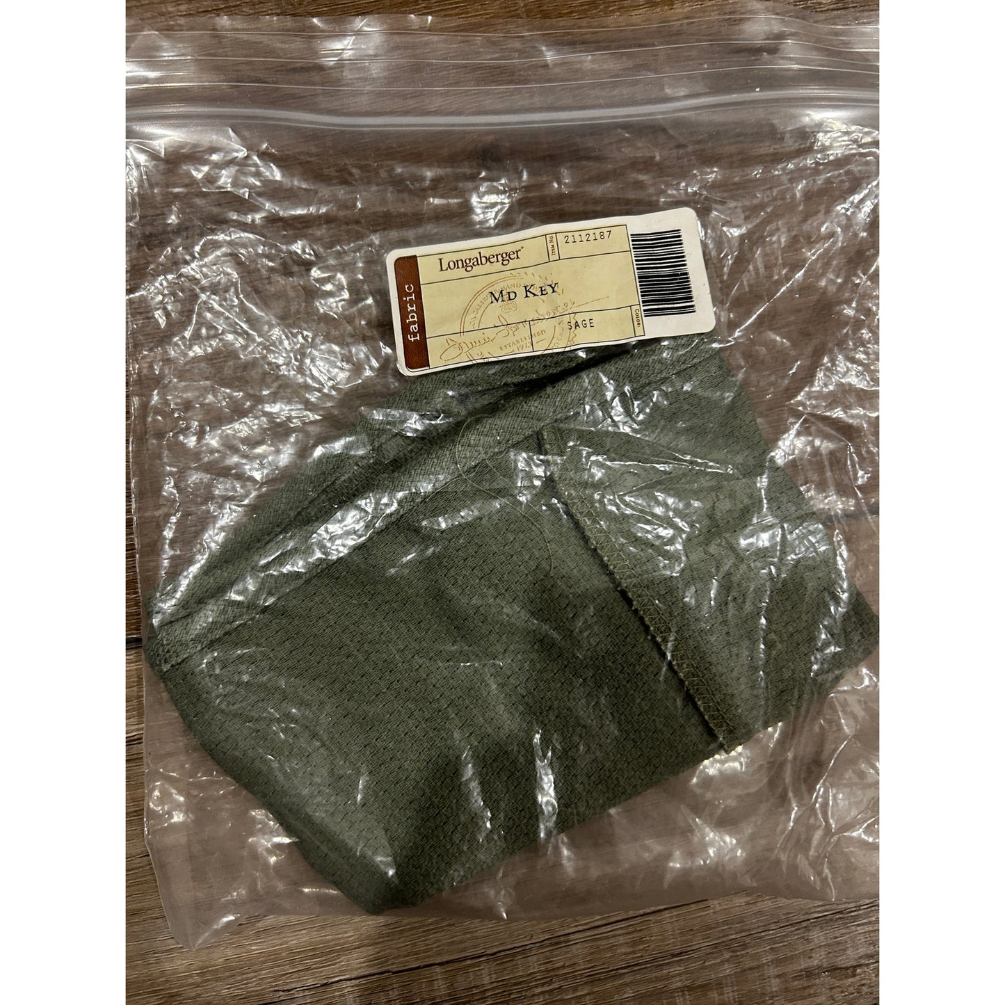 Longaberger Baskets MEDIUM KEY Liner SAGE GREEN fabric NEW