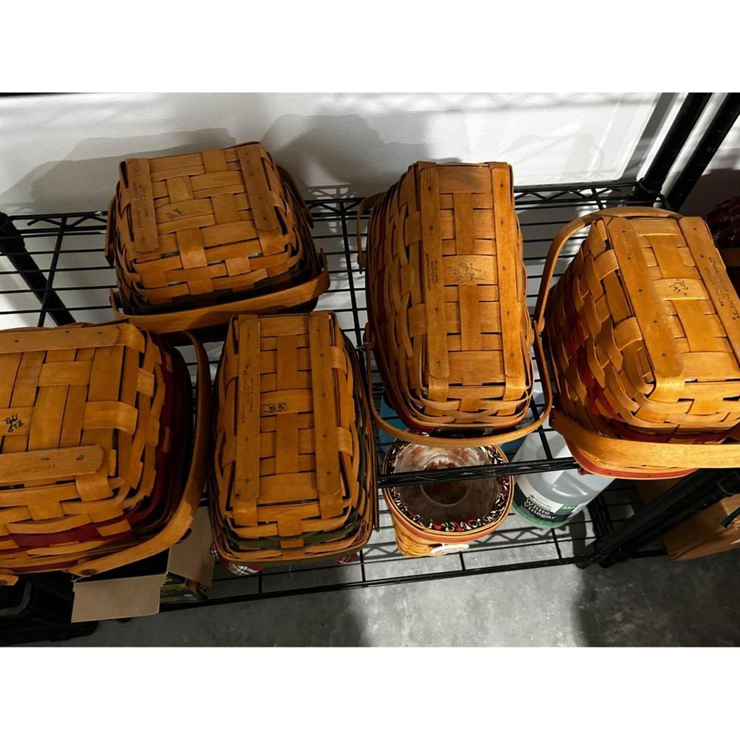 5 Longaberger Christmas baskets gingerbread yuletide bayberry seasons greetings