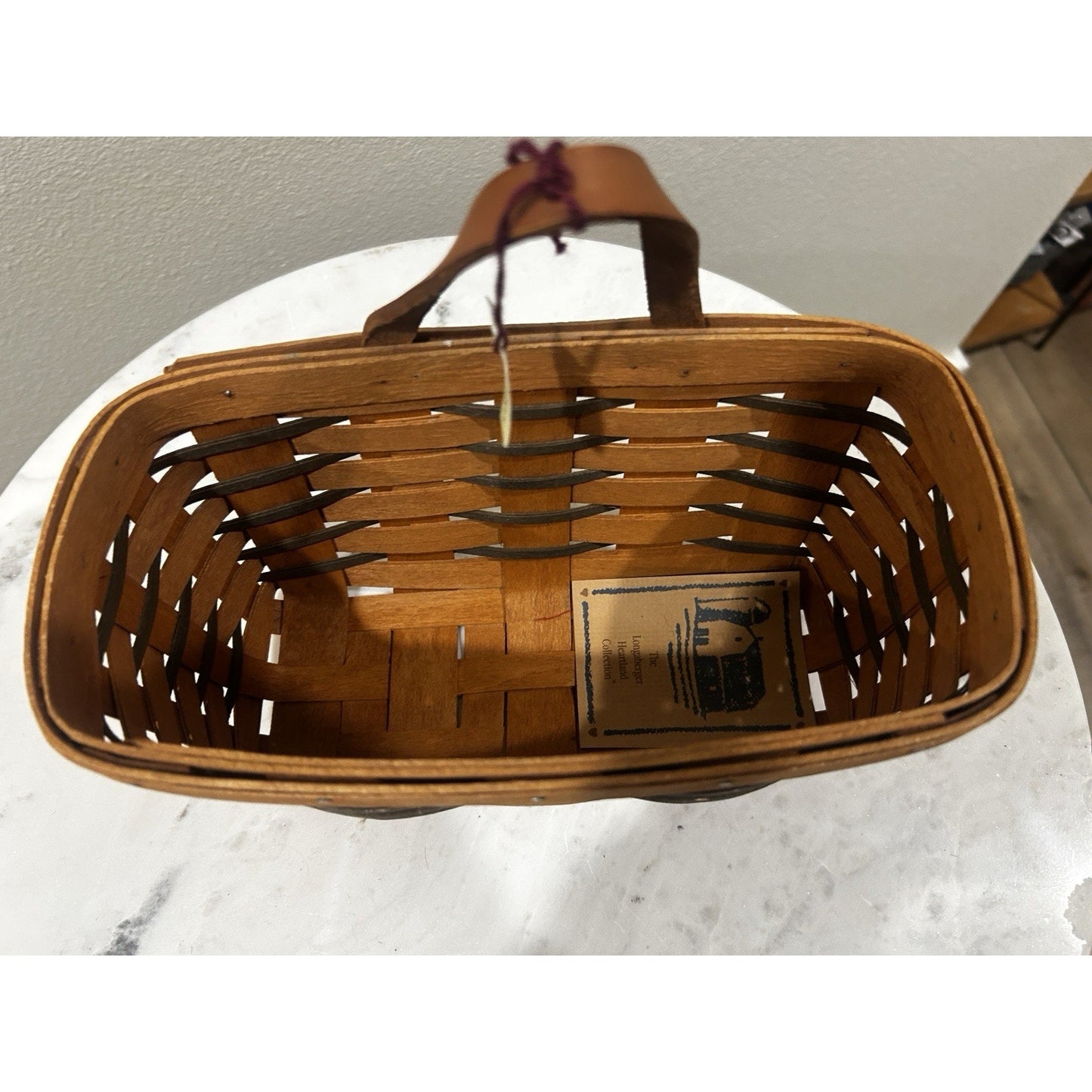 Longaberger 1990 Heartland Medium Hanging Key Basket