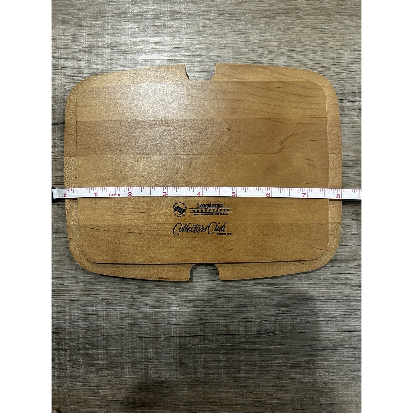 Longaberger Lid For Collectors Club 2007 Charter Member Basket Woodcrafts