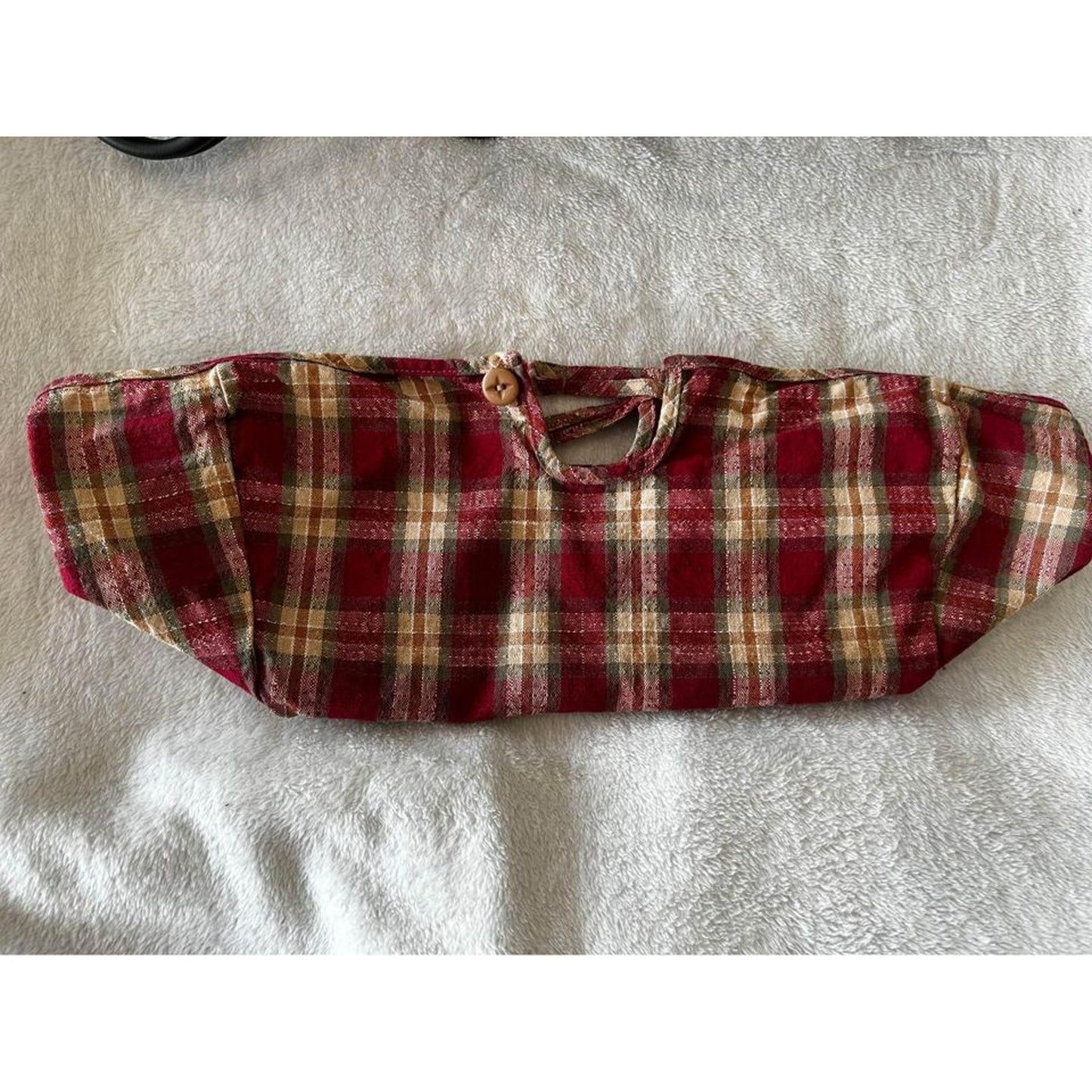 Longaberger Basket liner Orchard park plaid OPP Carry Along