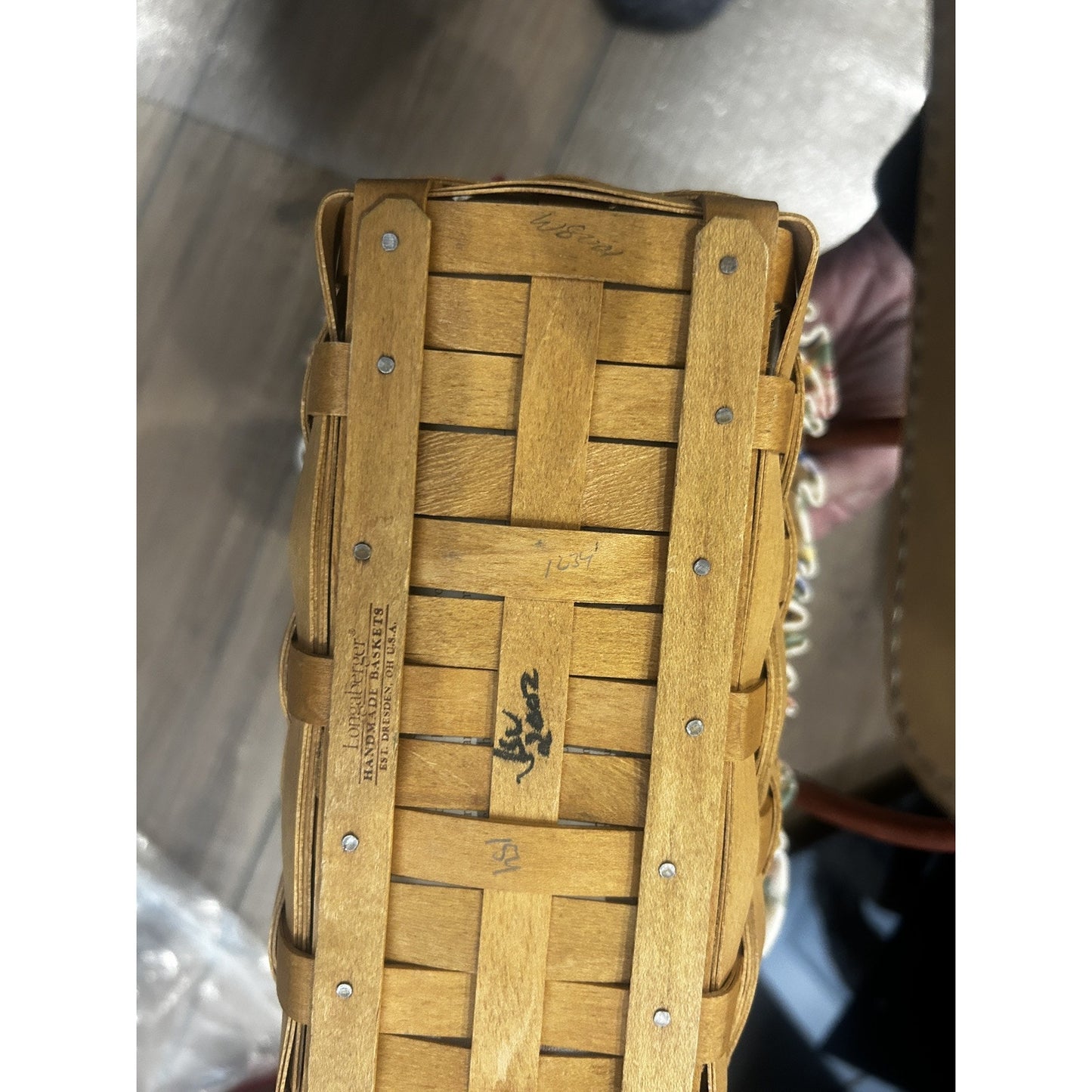 Longaberger Small Boardwalk Purse Basket Spring Floral liner Combo & protector