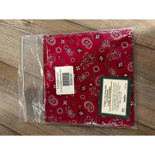 Longaberger Backyard Bandanna FABRIC SQUARE 36" Table Overlay tablecloth Paisley