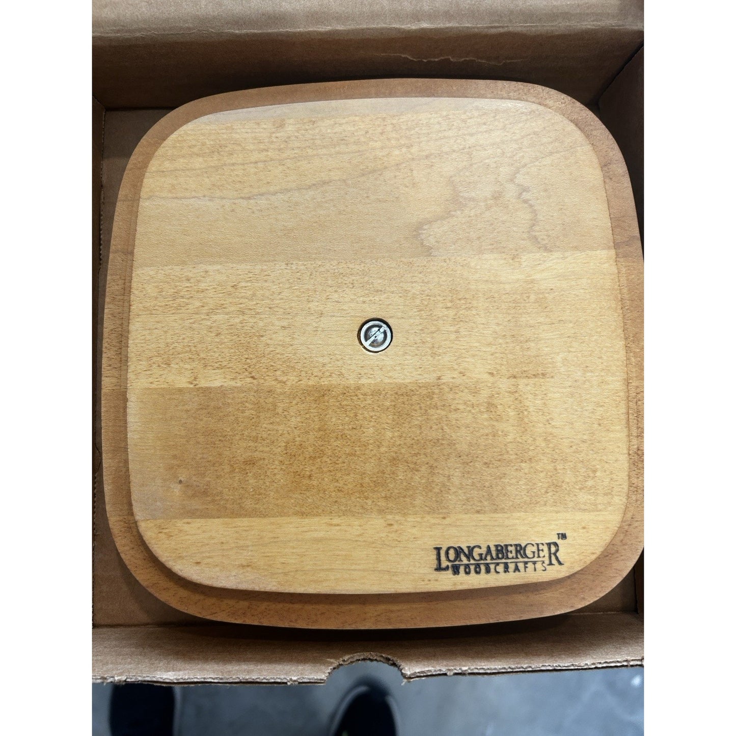 Longaberger Large Spoon Mini Waste FATHERS DAY WASTE Basket Wood Crafts Lid