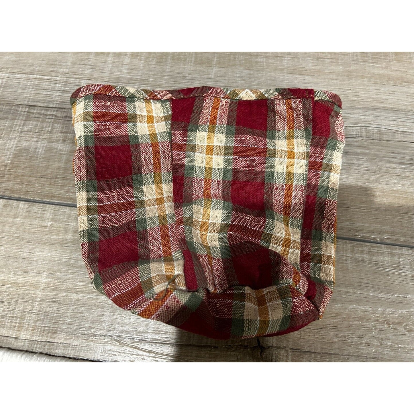 Longaberger Basket liner Orchard park plaid OPP Small Canister