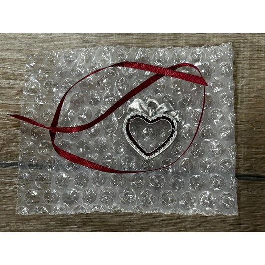 Longaberger Sweetest Heart Tie On NEW Pewter Valentines ornament
