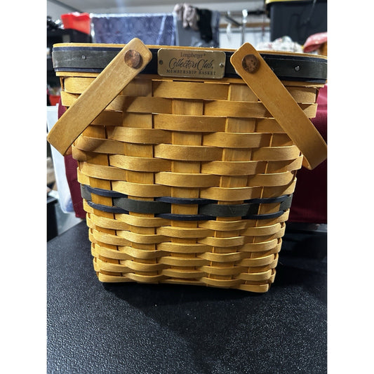 Longaberger Collectors Club Membership Basket 2002 Navy Blue Weaves