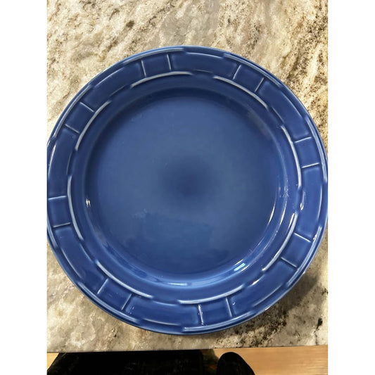 Longaberger 10" Dinner Plate Cornflower Blue Pottery USA