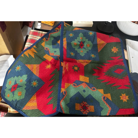 Longaberger SUNSET Reversible TABLE RUNNER AZTEC FABRIC