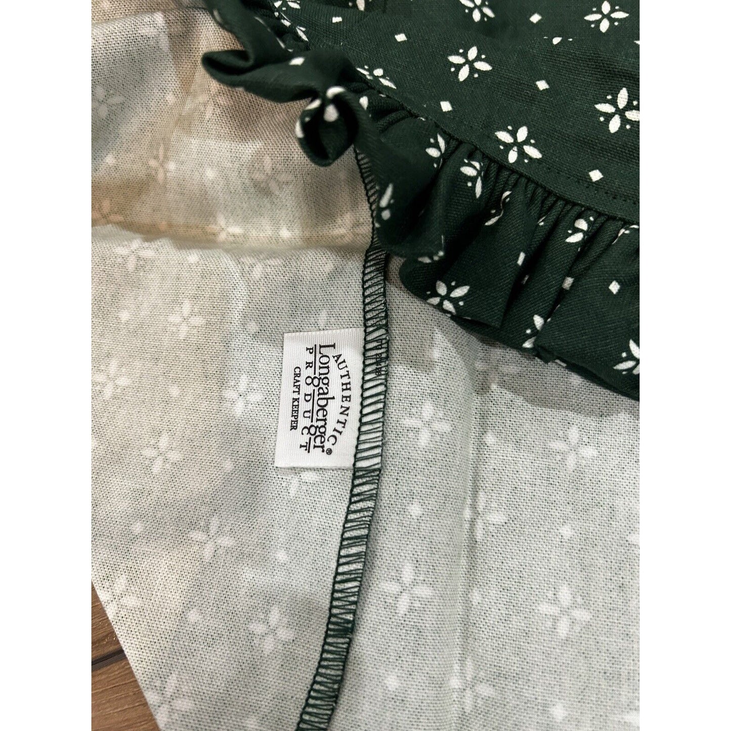 Longaberger Craft Keeper Basket Liner HERITAGE GREEN fabric - NEW craftkeeper