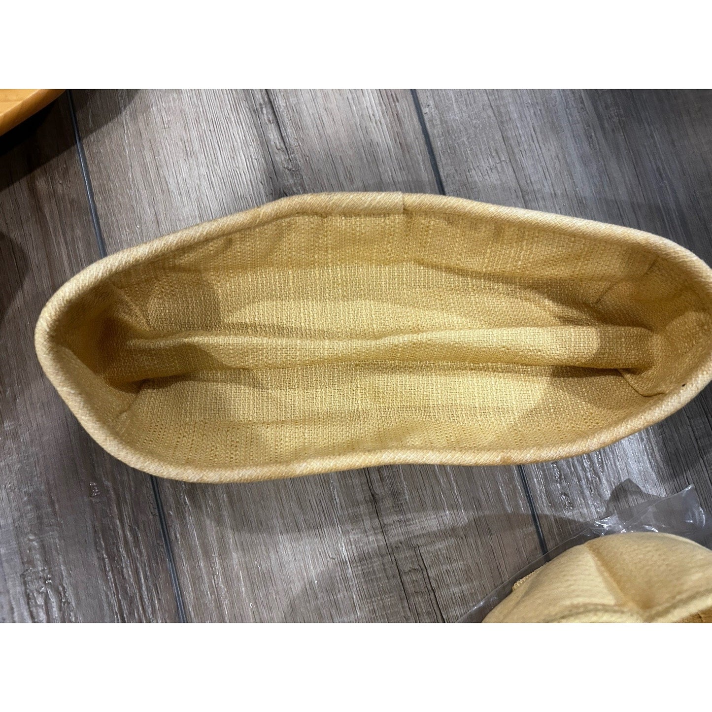 Longaberger Cracker Basket Liner Butternut Yellow fabric