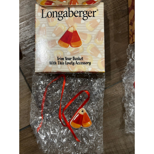 Longaberger Candy Corn Basket Tie On NEW HALLOWEEN fall
