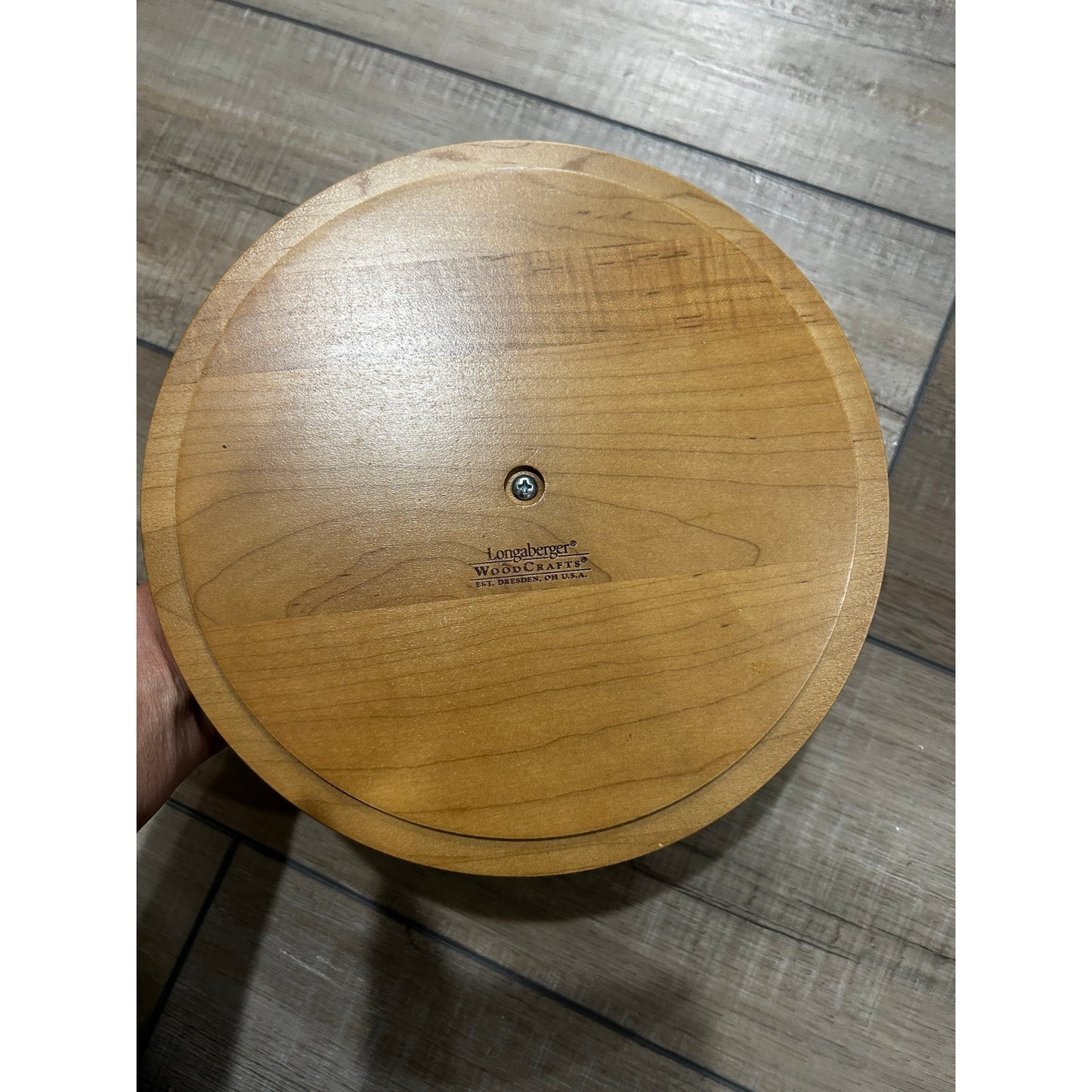 Longaberger XL Canister Basket Lid Woodcrafts maple