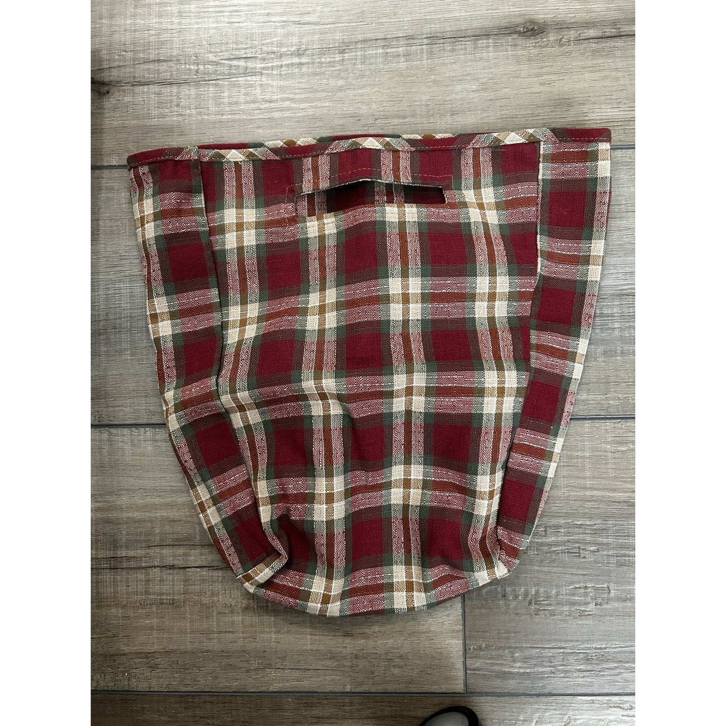 Longaberger TALL KEY Basket Orchard Park Plaid Fabric hard to find!