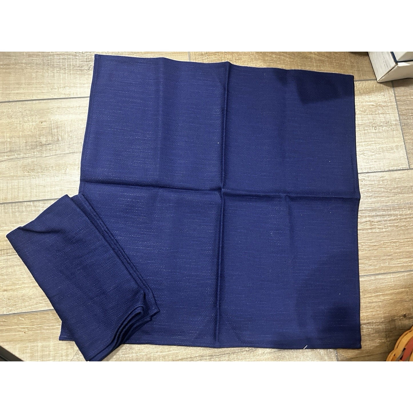 Longaberger Baskets Napkins Indigo Blue fabric Set of 2