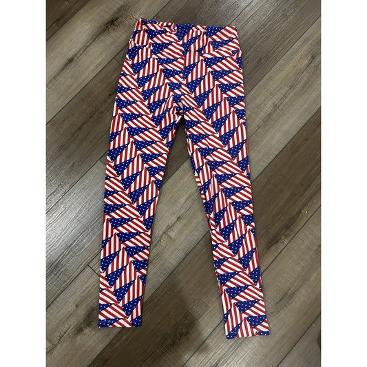 NEW LuLaRoe OS Leggings Flag Stripes STARS AMERICAN Military USA July 4