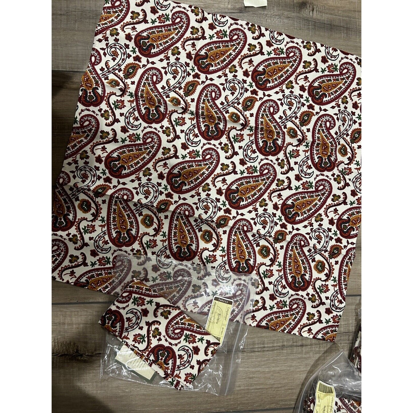 Longaberger Fabric Napkins Squares - Chelsea Paisley NEW Set of 2 Fall NEW