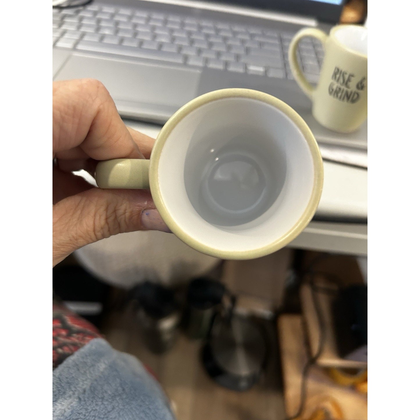 Espresso Cup Set Rise & Grind 3 Oz. Each Shot Glass Motivational